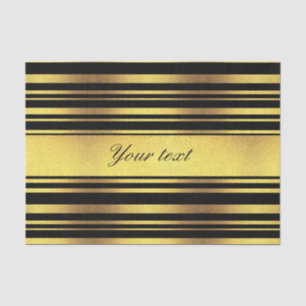 Noble Imitat-Goldfolie und schwarze Streifen Seidenpapier