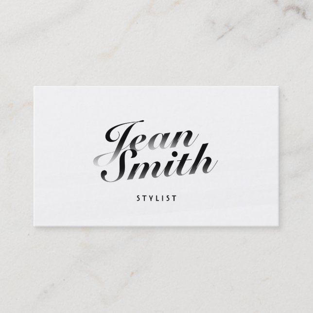Noble kalligraphische Stylist-Geschäfts-Karte Visitenkarte (Vorderseite)