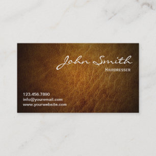 Noble lederne Friseur-Visitenkarte Browns Visitenkarte