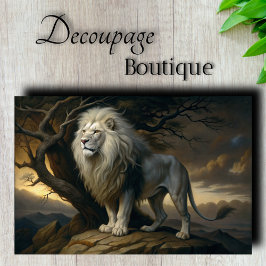 Noble Lion Decoupage Seidenpapier