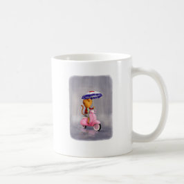 Noble Miezekatze-Katze auf rosa Roller Kaffeetasse