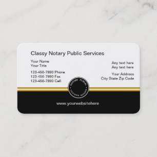 Noble Notars-Visitenkarten Visitenkarte