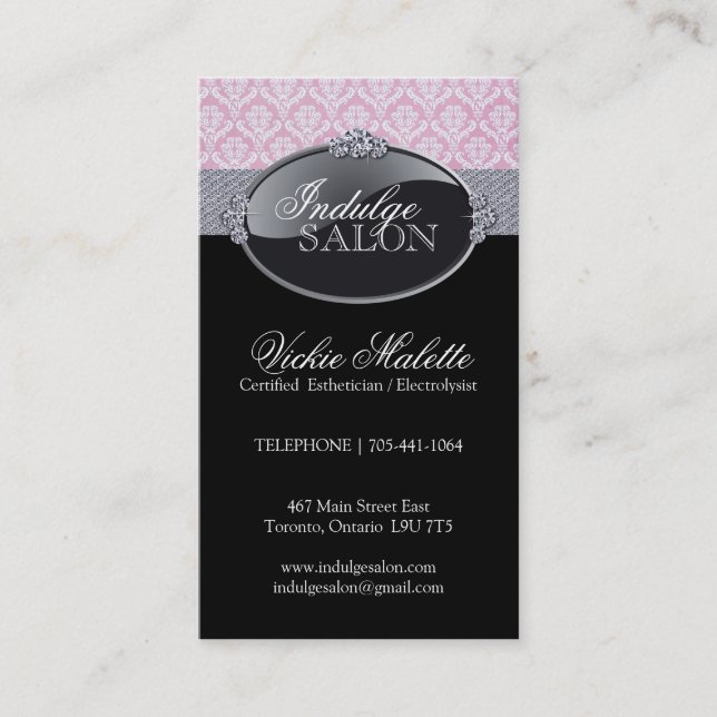 Noble Salon-und Wellness-Center-Geschäfts-Karten Terminkarte (Vorderseite)