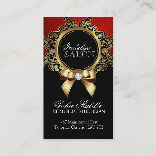 Noble Salon-und Wellness-Center-Geschäfts-Karten Terminkarte (Vorderseite)