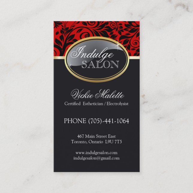 Noble Salon-und Wellness-Center-Geschäfts-Karten Terminkarte (Vorderseite)