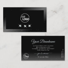 Noble Shimmery Black Sparkling Diamonds mit Logo