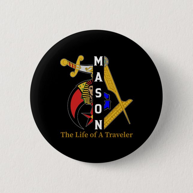 Noble Shriner Mason Das Leben der Freimaurer Button (Vorderseite)