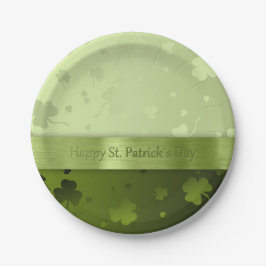Noble St. Patrick's Day Kleeblatts - Papierplatte Pappteller