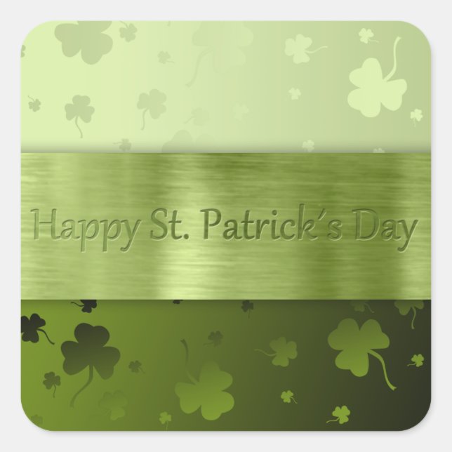 Noble St. Patrick's Day Shamrocks - Sticker (Devant)