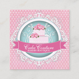Noble und moderne Kuchen-Designer-Visitenkarten Quadratische Visitenkarte