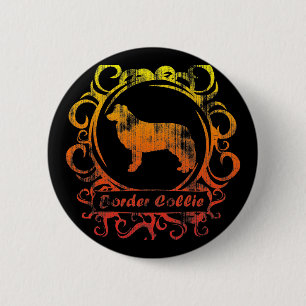 Noble verwitterte Border-Collie Button