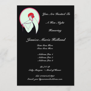 Noble Vintage Prallplatte ~ Henne-Nacht Einladung