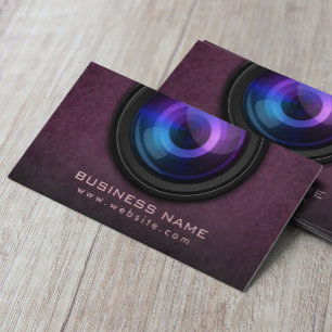 Noble violette Damast-Fotografie-Visitenkarten Visitenkarte