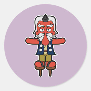 Noble Warrior Daitengu - Japanisch Yokai Runder Aufkleber