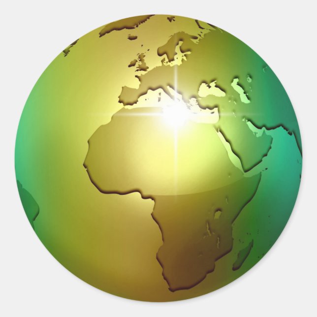 Noble World Globe - Aufkleber (Vorderseite)