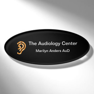 Nobler Anhörungs-Mitte-Audiologe Namenschild
