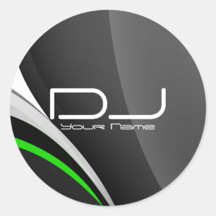 Nobler DJ-Aufkleber Runder Aufkleber
