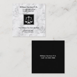Nobler einzigartiger Rechtsanwalt Businesscards Quadratische Visitenkarte