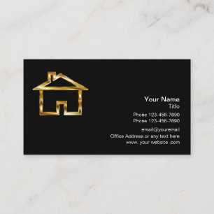 Nobler Haus-Logo-Grundstücksmakler Visitenkarte