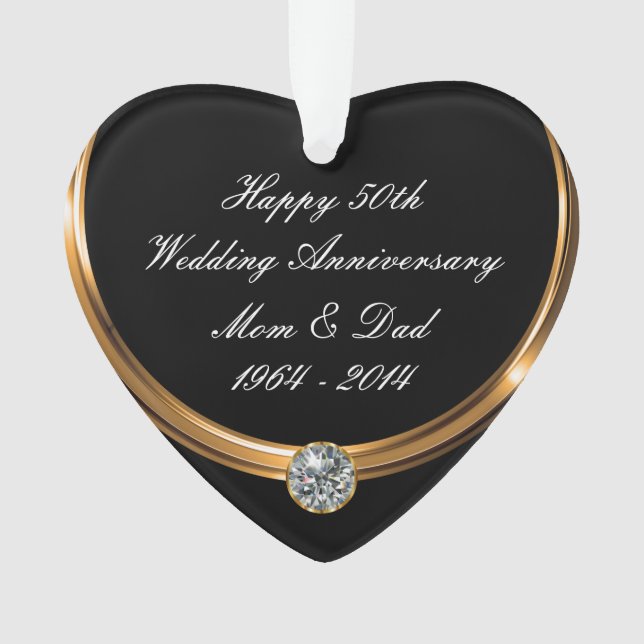 Nobler Hochzeitstag Ornament (Vorderseite)