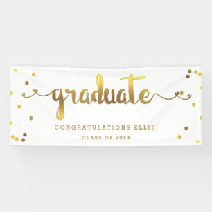 Nobler Imitat-Goldfolieconfetti-Absolvent Banner