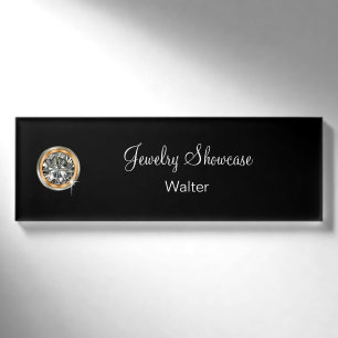 Nobler Juwelier-Imitat-Diamant Namenschild