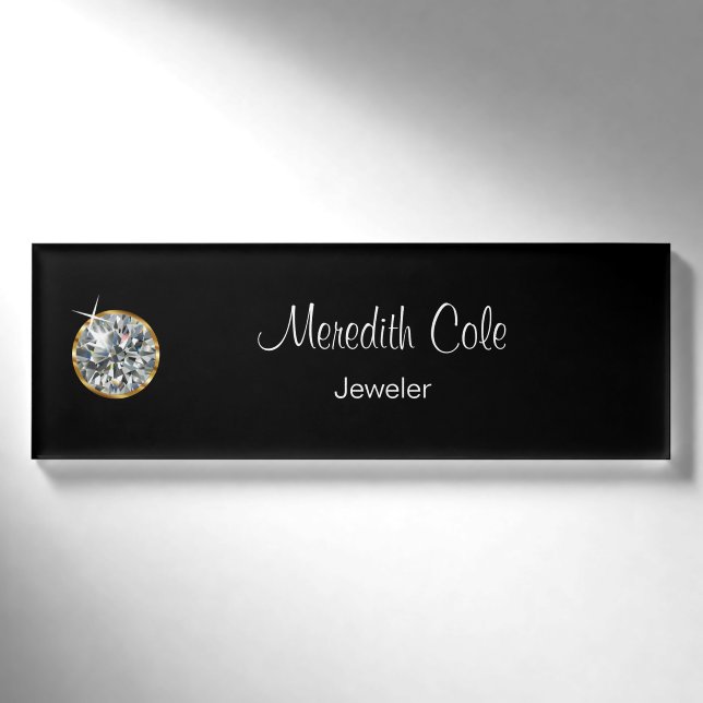 Nobler Juweliergeschäft-Juwelier Namenschild (Vorderseite)