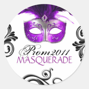 Nobler Maskerade-Kleinaufkleber Runder Aufkleber