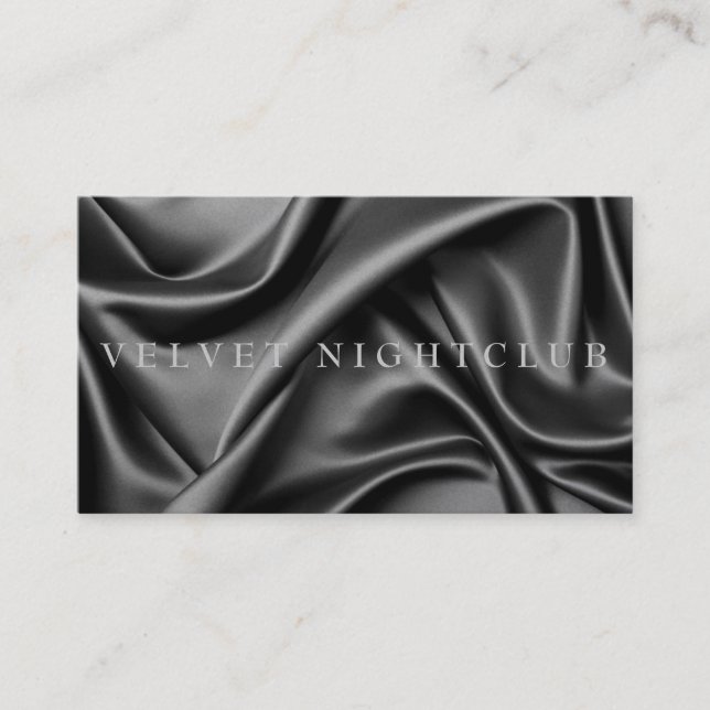 Nobler, schwarzer, glatter, silk Entwurf Visitenkarte (Vorderseite)