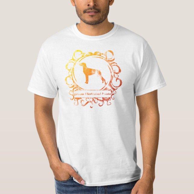 Nobler verwitterter deutscher kurzhaariger Zeiger T-Shirt (Vorderseite)