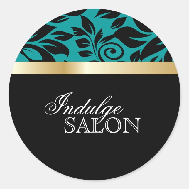 Nobler Wellness-Center-und Salon-Aufkleber Runder Aufkleber (Vorderseite)
