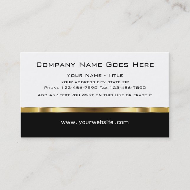 Nobles berufliches Businesscards Visitenkarte (Vorderseite)