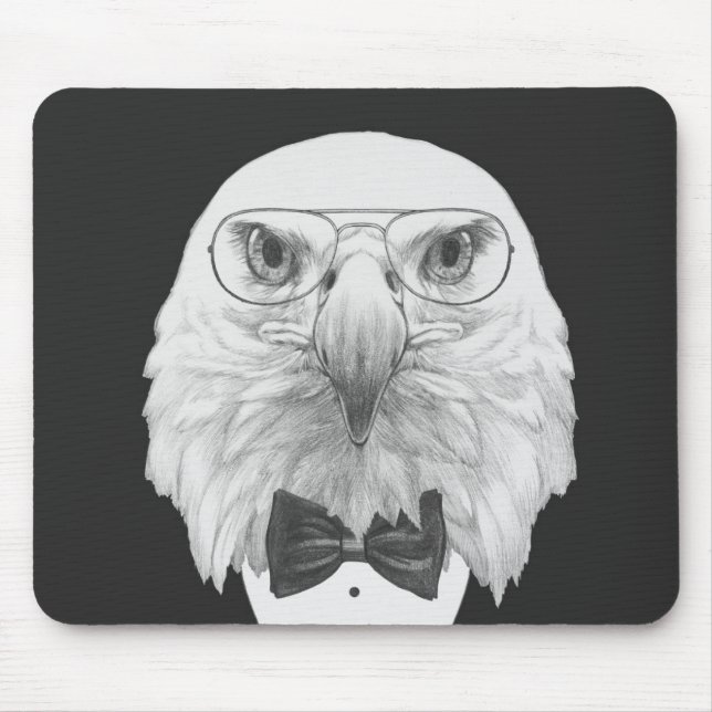 Nobles Eagle-Porträt Mousepad (Vorne)
