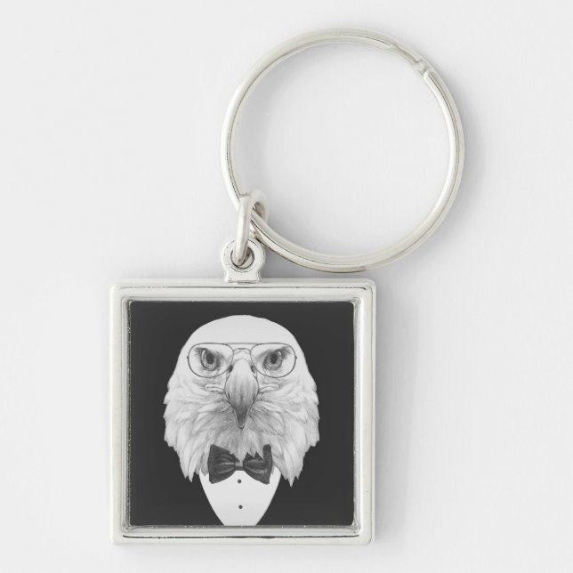 Nobles Eagle-Porträt Schlüsselanhänger (Vorne)