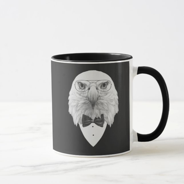 Nobles Eagle-Porträt Tasse (Rechts)