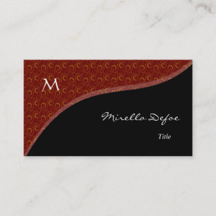 Nobles elegantes Monogramm windt sich Visitenkarte