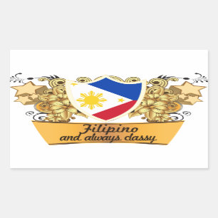 Nobles Filipino Rechteckiger Aufkleber