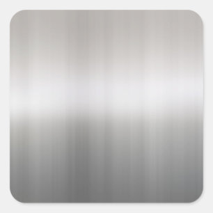 Nobles gebürstetes Aluminium Quadratischer Aufkleber