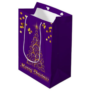 Nobles Goldabstrakte Mittlere Geschenktüte