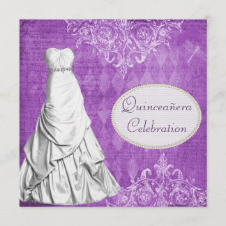 Nobles KleiderVintages Shabby Chic lila Einladung