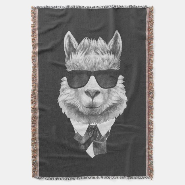 Nobles Lama Decke (Vorderseite Vertikal)