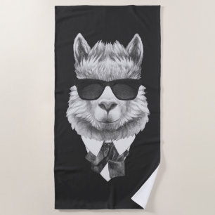 Nobles Lama Strandtuch