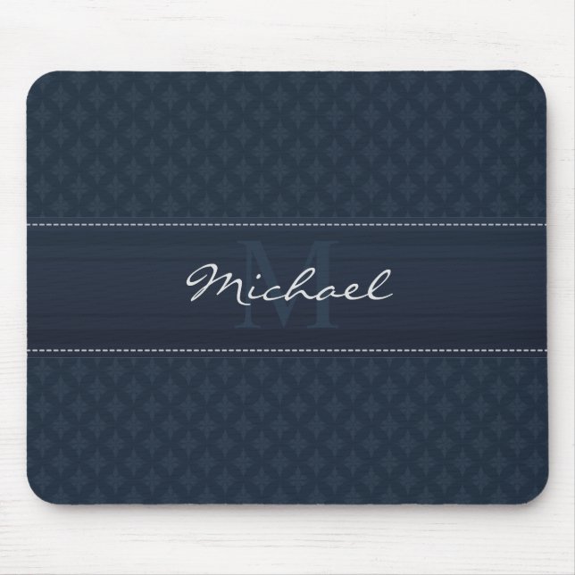 Nobles männliches dunkelblaues kundenspezifisches mousepad (Vorne)