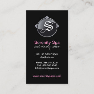 Nobles Monogramm - Wellness-Center-und Visitenkarte