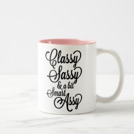 NOBLES SASSY UND EINE STÜCKCHEN-INTELLIGENTE ZWEIFARBIGE TASSE