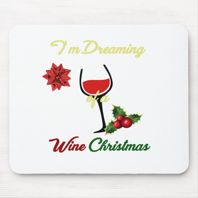 Nobles Träumen eines Wein-Weihnachten Mousepad (Vorne)
