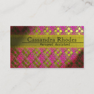 Nobles u. weibliches Goldmetall u. rosa Visitenkarte
