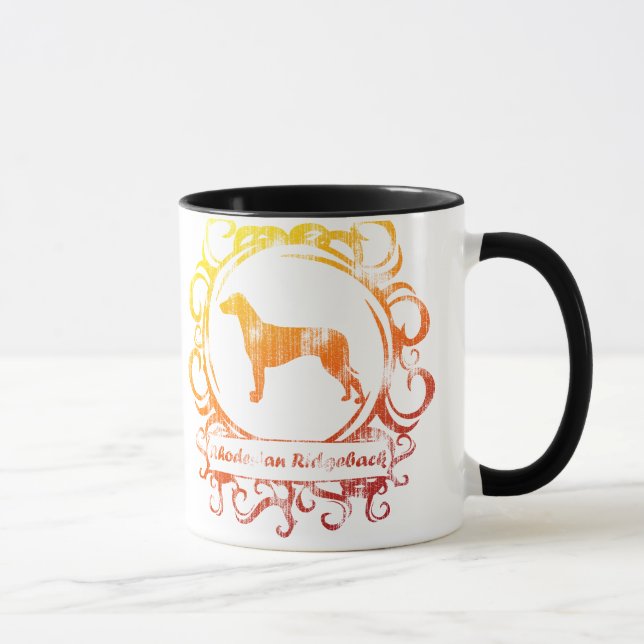 Nobles verwittertes Rhodesian Ridgeback Tasse (Rechts)