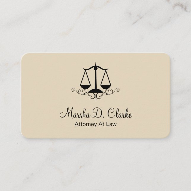 Nobles weibliches AttorneyAtt Visitenkarte (Vorderseite)