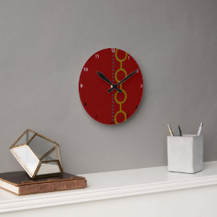 NobleWine GoldGlow Acryl-Wanduhr Runde Wanduhr